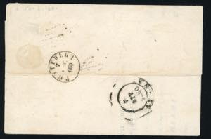 1860 - 1 cent. bruno lilla (17b), ... 