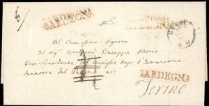 1859 - Bella lettera scritta a Cagliari ... 