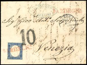 1860 - Lettera da Cagliari a Venezia del ... 