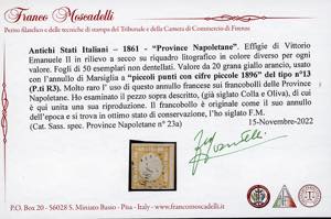 1861 - 20 grana giallo arancio ... 