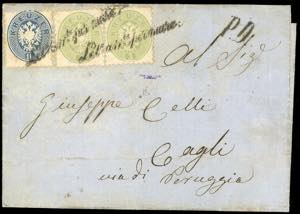 AUSTRIA 1867 - 3 kr. verde, due esemplari, e ... 