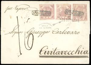 NAPOLI 1859 - 10 grana rosa carminio chiaro, ... 