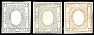 1861/62 - 1 e 2 cent. grigio nero e 2 cent. ... 