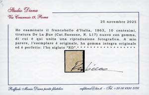 1863 - 10 cent. De La Rue, ... 