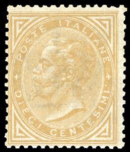 1863 - 10 cent. De La Rue, tiratura di ... 