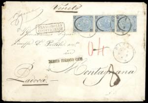 1865 - Lettera da Pisa per Montagnana del 25 ... 