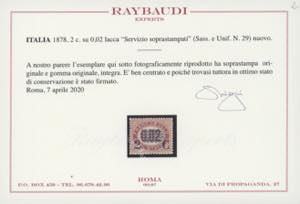 1878 - Servizio soprastampati, ... 