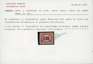 1878 - Servizio soprastampati, ... 