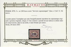 1878 - Servizio soprastampati, ... 