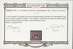 1878 - Servizio soprastampati, ... 