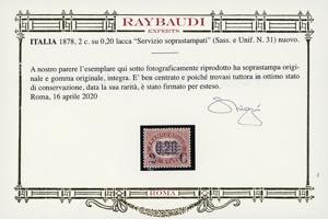 1878 - Servizio soprastampati, ... 