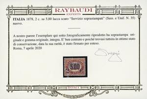 1878 - Servizio soprastampati, ... 
