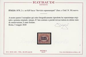 1878 - Servizio soprastampati, ... 