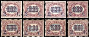 1878 - Servizio soprastampati, serie ... 