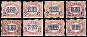 1878 - Servizio soprastampati, serie ... 