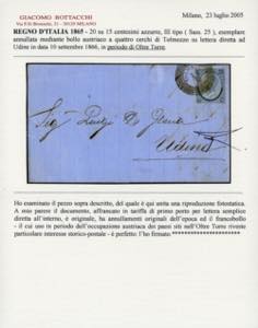 1866 - 20 cent. su 15 cent. Ferro ... 