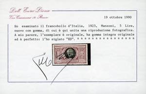 1923 - 5 lire Manzoni (156), ... 