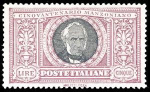 1923 - 5 lire Manzoni (156), ottima ... 