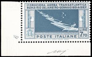 1930 - 7,70 lire Balbo (25), nuovo, gomma ... 