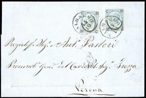 1866 - 20 cent. su 15 cent. Ferro di ... 