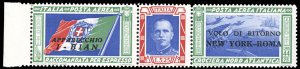 1933 - 5,25 + 44,75 lire Trittico I-BIAN, ... 