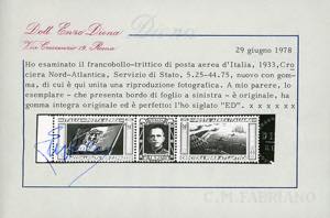 1933 - 5,25 + 44,75 lire Trittico ... 