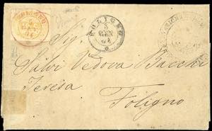 1864 - 10 cent. ocra (1a), perfetto, usato ... 