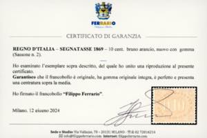 1869 - 10 cent. bruno arancio (2), ... 