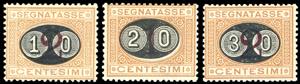 1890/1891 - Mascherine, soprastampati, serie ... 