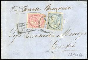 1866 - Lettera da Padova per Corfù del 22 ... 