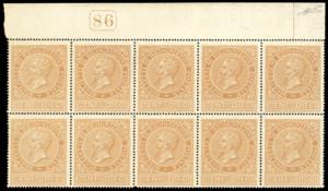 1874 - 10 cent. ocra arancio (1), ... 