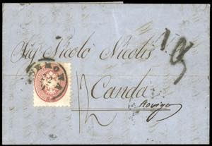 1866 - 5 soldi rosa, dent. 9 1/2 (43), piega ... 