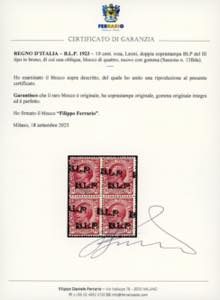 1923 - 10 cent. doppia soprastampa ... 