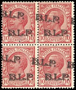 1923 - 10 cent. doppia soprastampa BLP del ... 