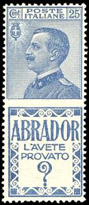 1924 - 25 cent. Abrador (4), nuovo, gomma ... 