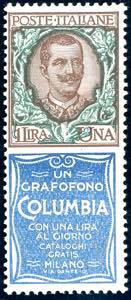 1924 - 1 lira Columbia (19), nuovo, gomma ... 