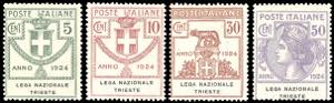 LEGA NAZIONALE TRIESTE 1924 - Serie completa ... 