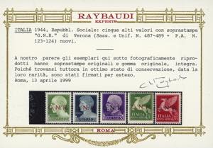 1944 - Soprastampati G.N.R.: ... 