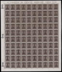 RECAPITO AUTORIZZATO 1944 - 10 cent. bruno, ... 