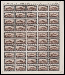 1949 - 100 lire Romana (600), foglio ... 