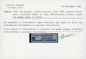 1954 - 1.000 lire Cavallino, ... 