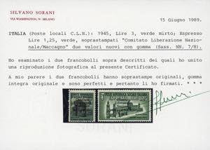 MACCAGNO 1945 - Soprastampati ... 