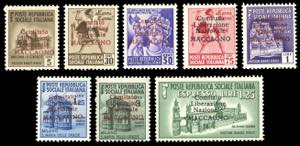 MACCAGNO 1945 - Soprastampati serie completa ... 