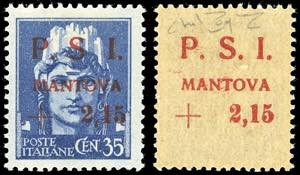 MANTOVA 1945 - 2,15 lire su 35 cent., ... 