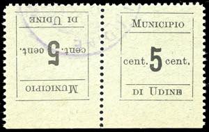 UDINE 1918 - 5 cent., coppia orizzontale ... 