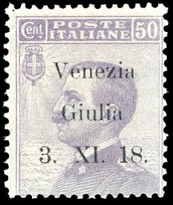 VENEZIA GIULIA 1918 - 50 cent. soprastampa ... 