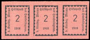 MERANO 1918 - 2 h. rosa (1), striscia ... 