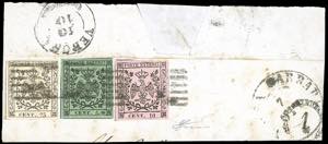 1852 - 5 cent. verde, punto dopo le cifre, ... 