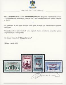 MONTENEGRO 1942 - Legionari, ... 