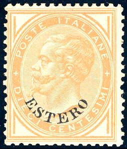 EMISSIONI GENERALI 1874 - 10 cent. De La Rue ... 